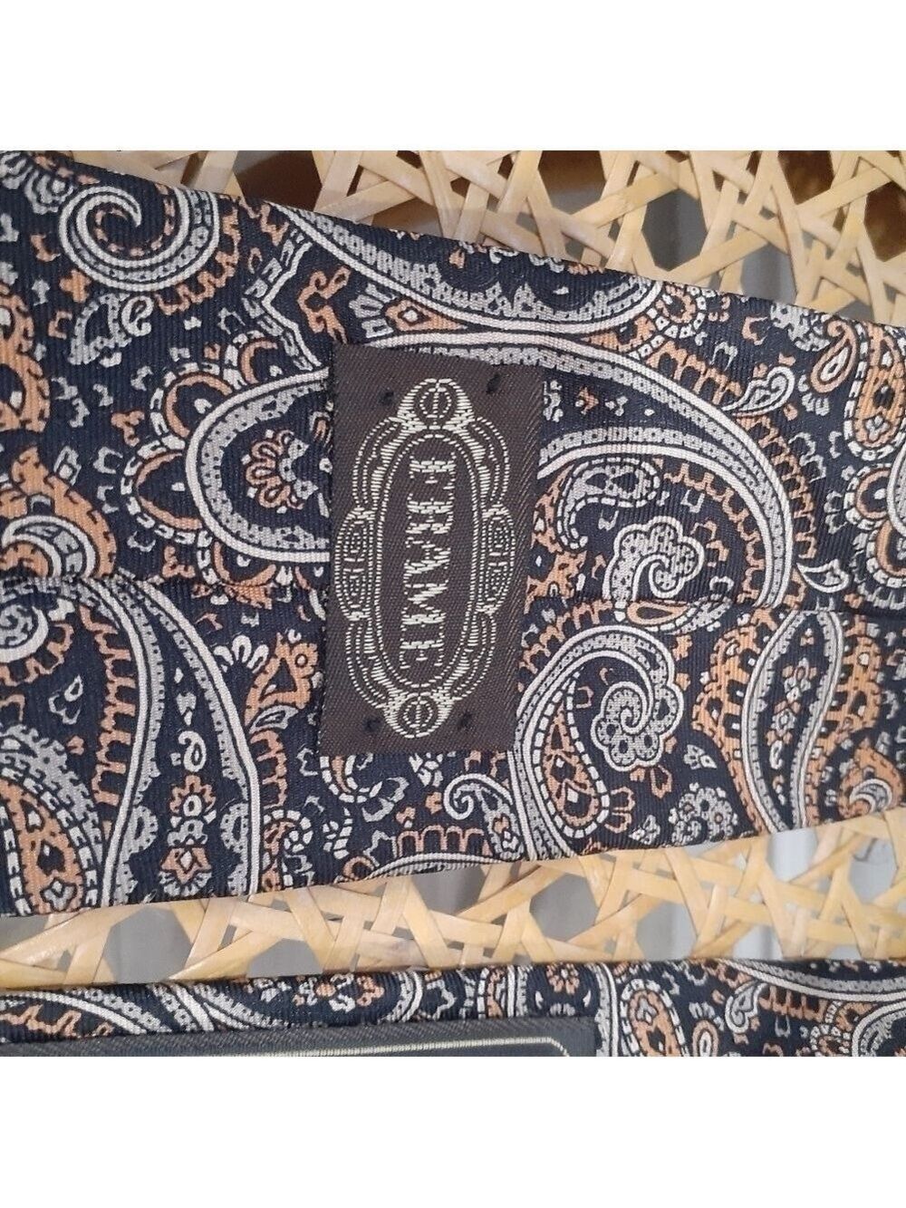 Vintage FRAME Paisley Silk Tie - Picture 6 of 8